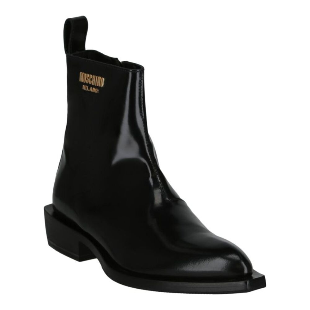 Gold Lettering Logo Ankle Boots - Picture 2 of 5